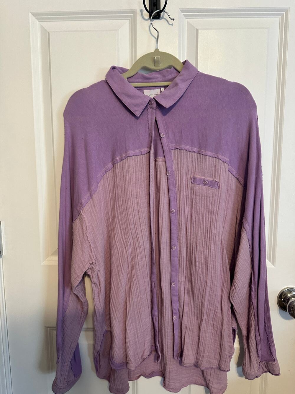 Out from Under Urban Outfitters Palmer Purple Oversized Shirt Large
